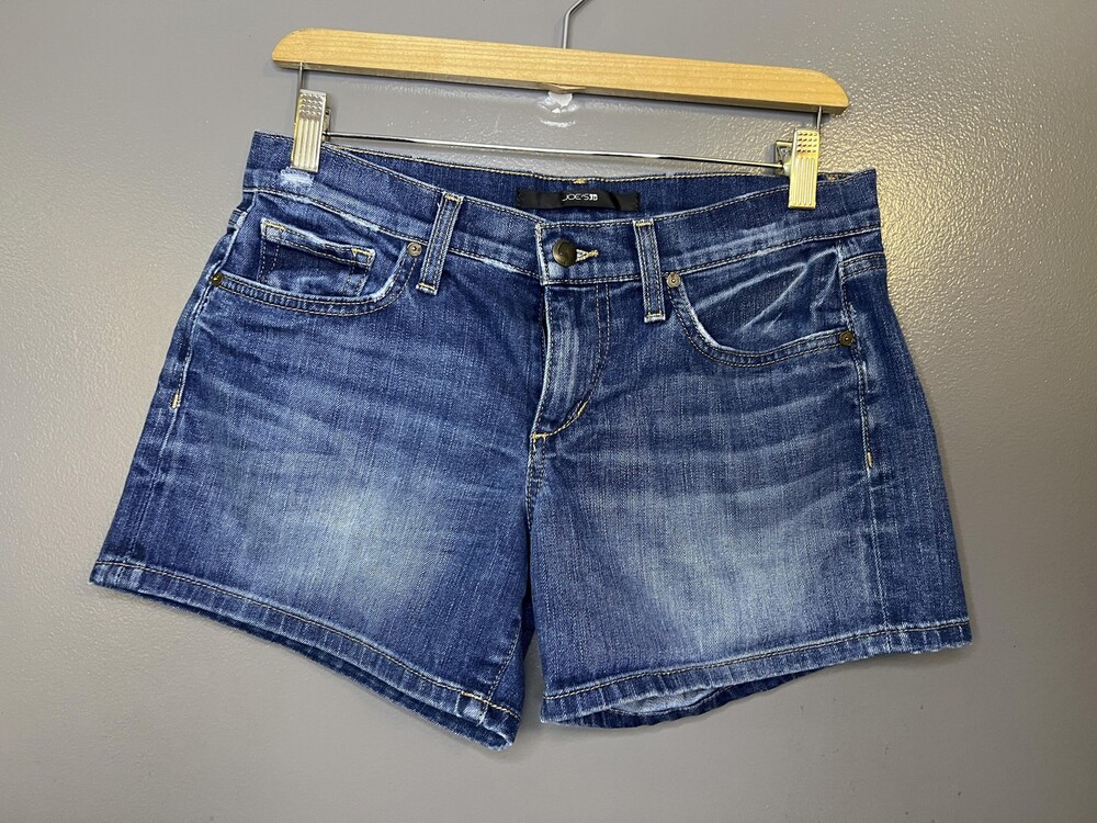 Joe's Jeans Lauretta Shorts Womens 28 Blue Distressed Denim Cutoff Stretch
